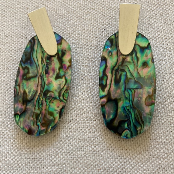 Rare Kendra Scott Abalone Earrings - Picture 5 of 6